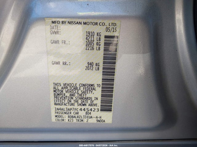 Nissan Altima 2.5 Sl