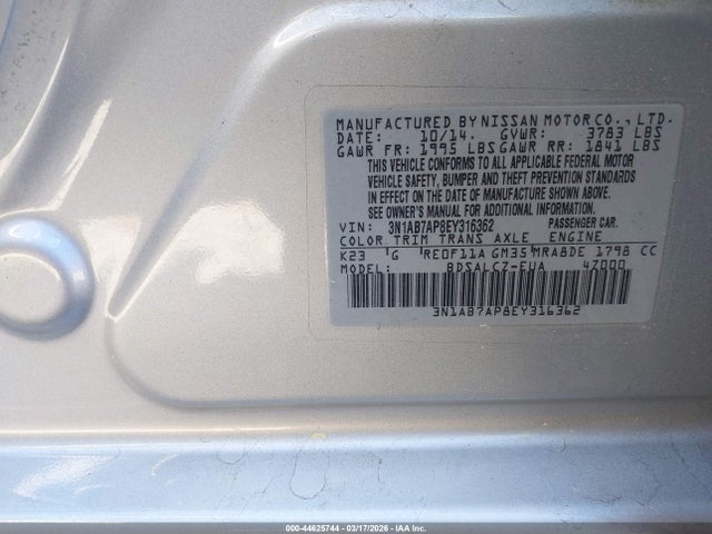 Nissan Sentra Fe+ S