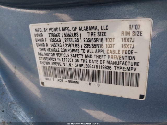 Honda Odyssey Ex-l