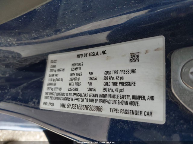 Tesla Model 3 Long Range Dual Motor All-wheel Drive