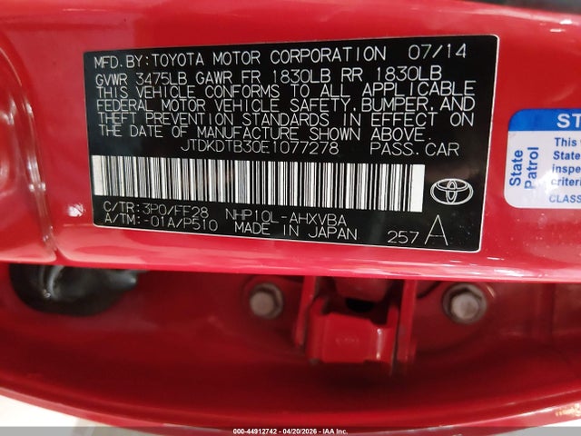 Toyota Prius c Two