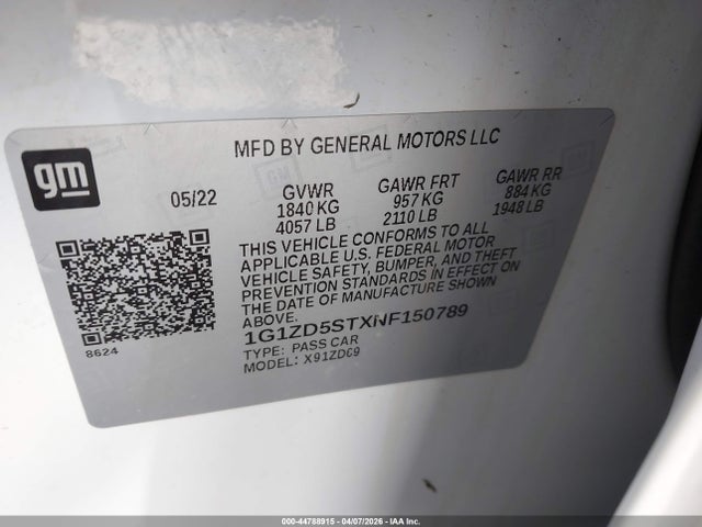 Chevrolet Malibu Fwd Lt