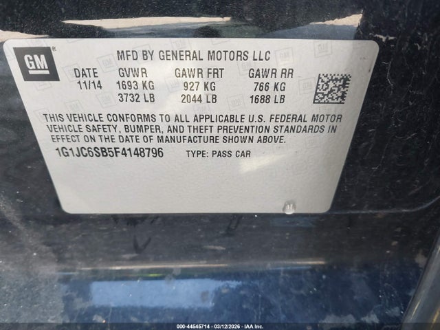 Chevrolet Sonic Lt Auto