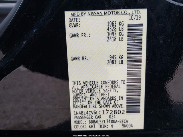 Nissan Altima Sr Fwd