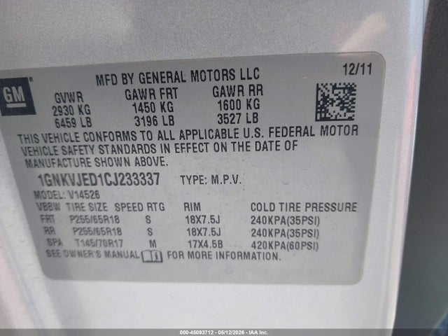 Chevrolet Traverse 2lt