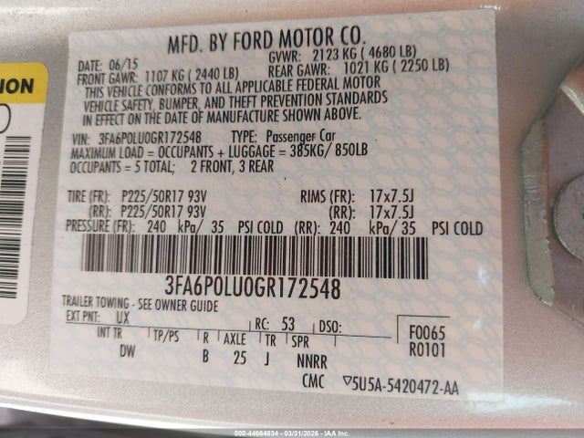 Ford Fusion Se