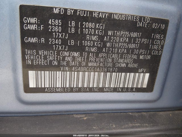 Subaru Outback 2.5i Premium