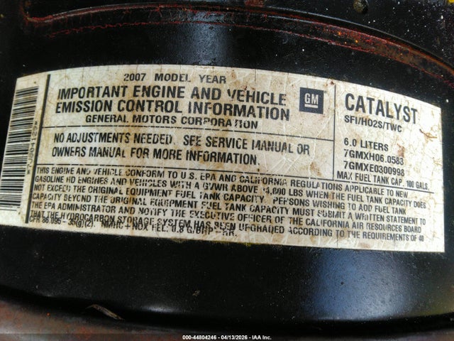 General Motors W4s042 W4500 Hd Gas Reg
