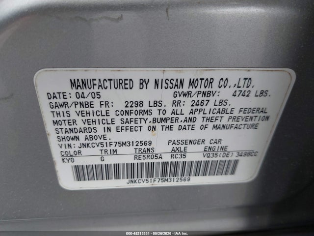 INFINITI G35x