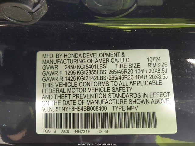 Honda Passport Ex-l