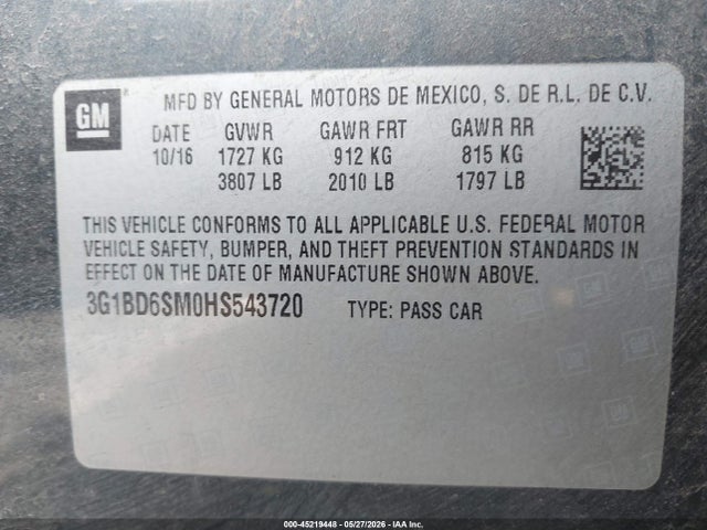 Chevrolet Cruze Lt Manual