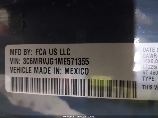 Ram Promaster Cargo Van High Roof 159 Wb Ext