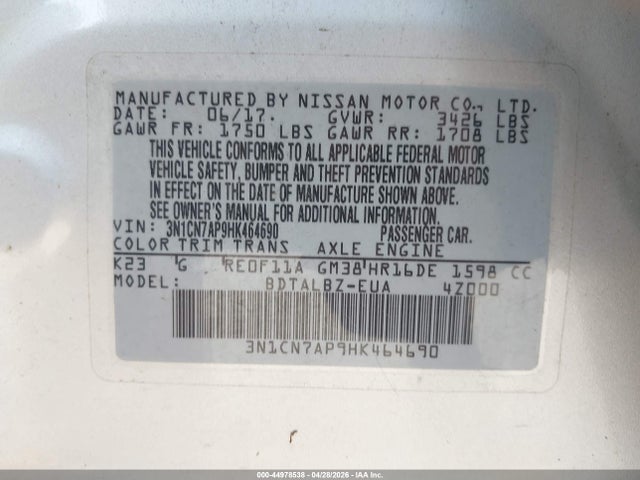 Nissan Versa 1.6 Sv