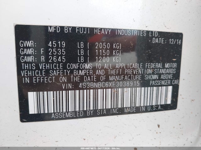 Subaru Legacy 2.5i Premium