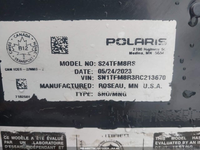Polaris Pro rmk 850
