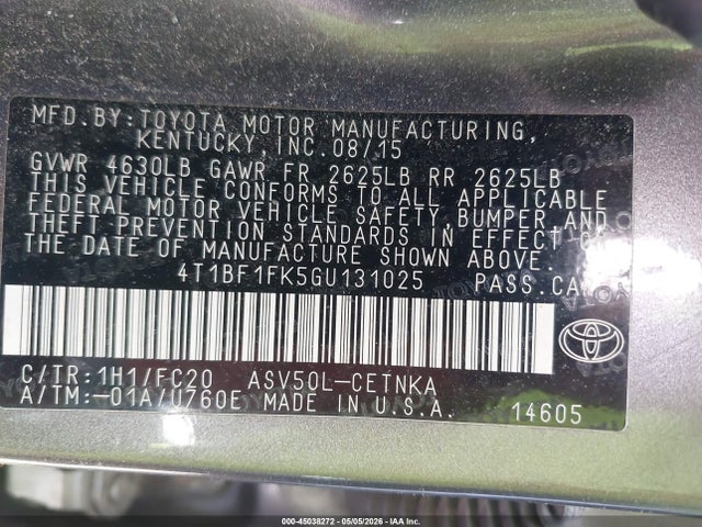 Toyota Camry Le