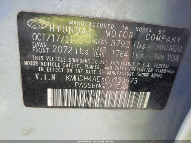 Hyundai ELANTRA Limited (ulsan Plant)