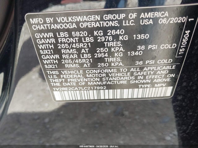 Volkswagen Atlas 3.6l V6 Sel R-line