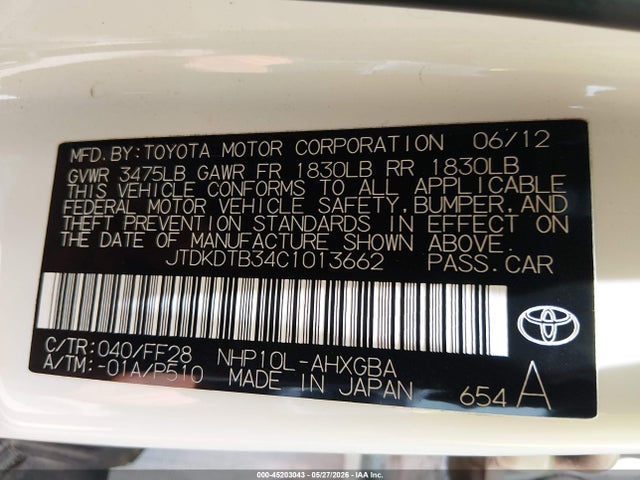 Toyota Prius c Three