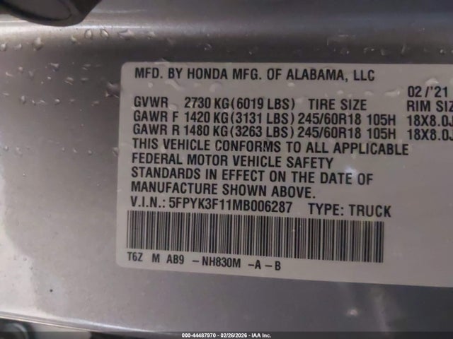 Honda Ridgeline Awd Sport