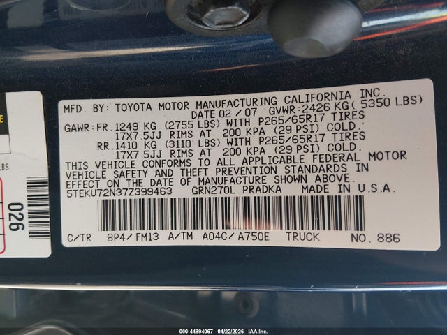 Toyota Tacoma Prerunner V6