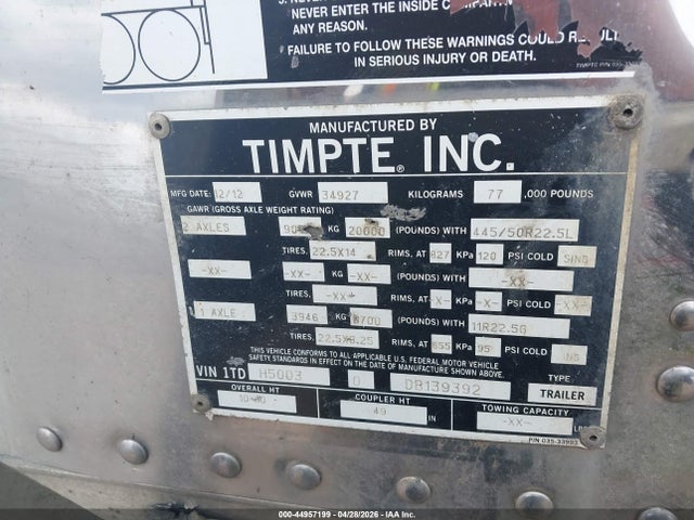Timpte Grain Trailer