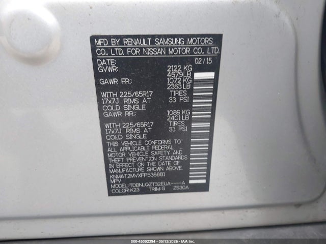 Nissan Rogue Sv