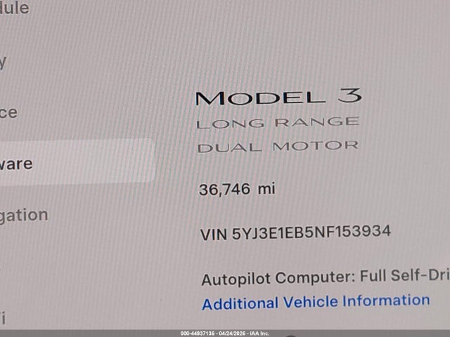 Tesla Model 3 Long Range Dual Motor All-wheel Drive
