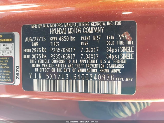 Hyundai SANTA FE 2.4l