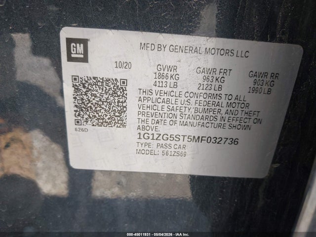 Chevrolet Malibu Fwd Rs