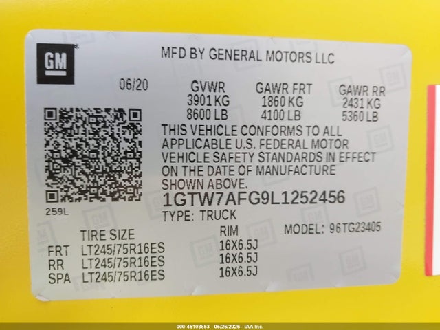 GMC Savana Rwd 2500 Regular Wheelbase Work Van