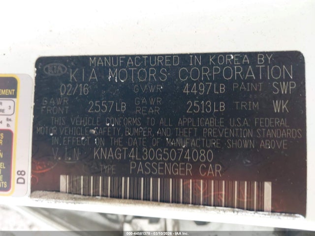 Kia Optima Lx