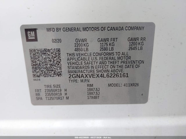Chevrolet Equinox Awd Lt 2.0l Turbo