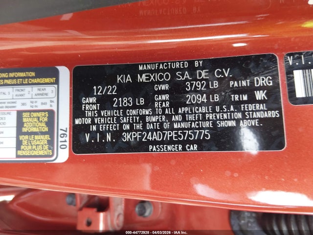 Kia Forte Lxs