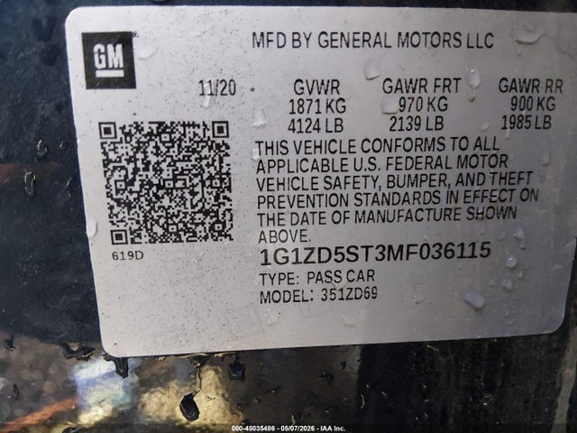 Chevrolet Malibu Fwd Lt