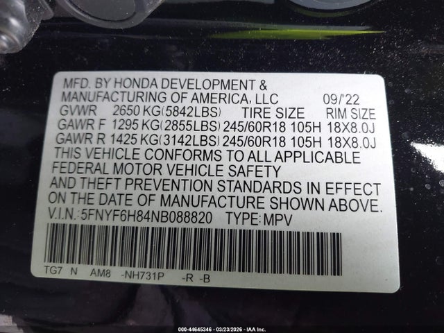 Honda Pilot Awd Trailsport