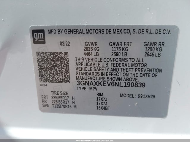 Chevrolet Equinox Fwd Lt