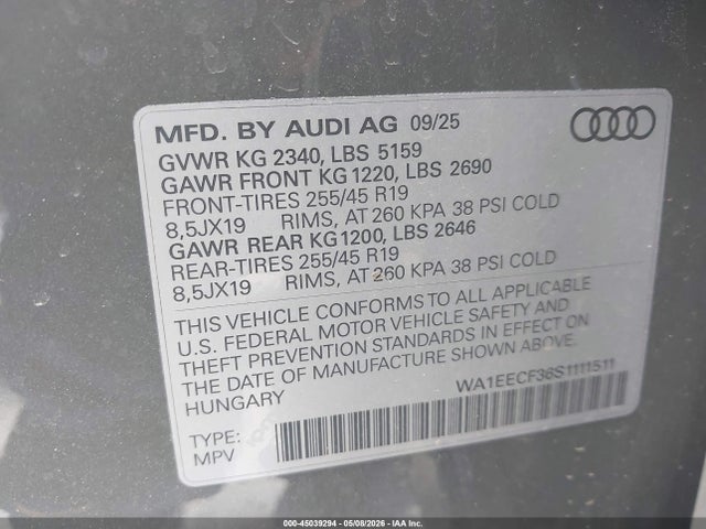 Audi Q3 Premium 45 Tfsi S Line Quattro Tiptronic