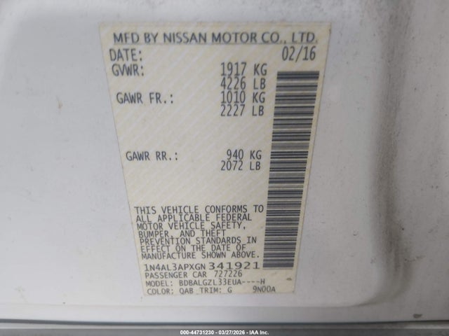 Nissan Altima 2.5 S