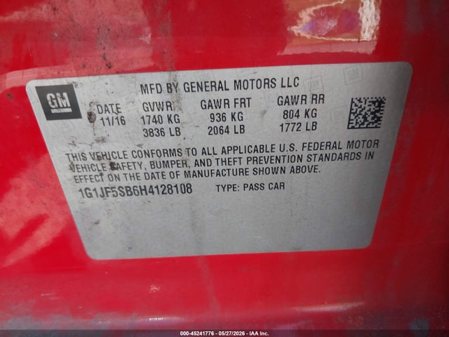 Chevrolet Sonic Premier Auto