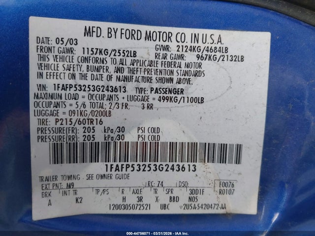 Ford Taurus Se