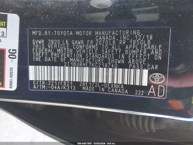 Toyota Corolla Le