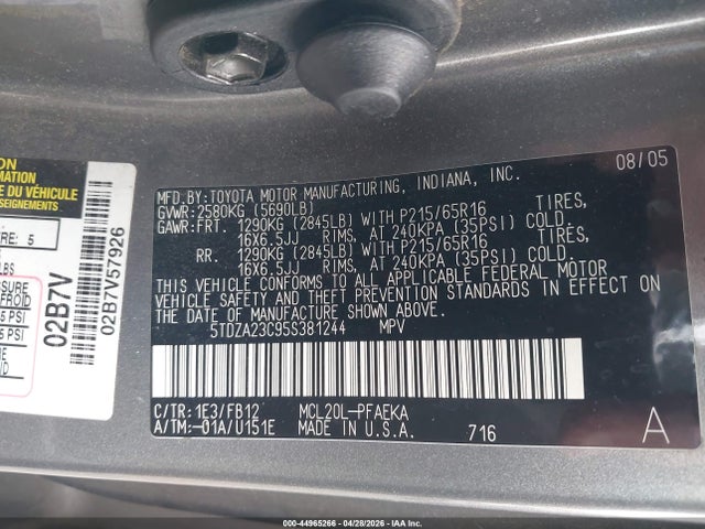 Toyota Sienna Le