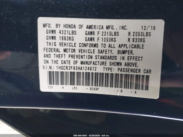 Honda Accord Ex-l