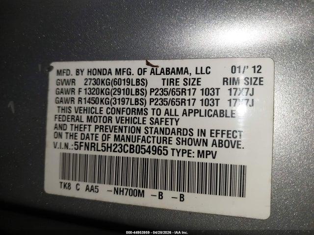 Honda Odyssey Lx