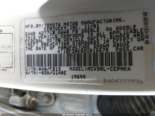 Toyota Camry Le V6