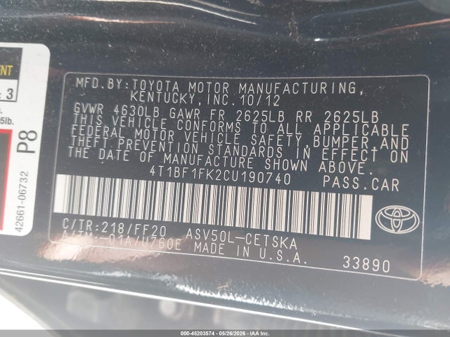 Toyota Camry Se Limited Edition