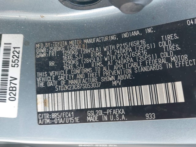 Toyota Sienna Le