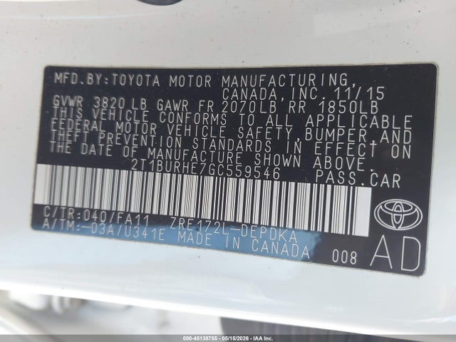 Toyota Corolla L