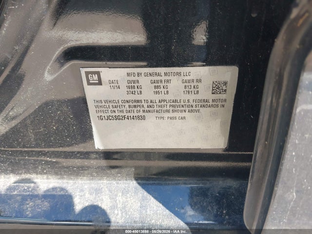 Chevrolet Sonic Lt Auto